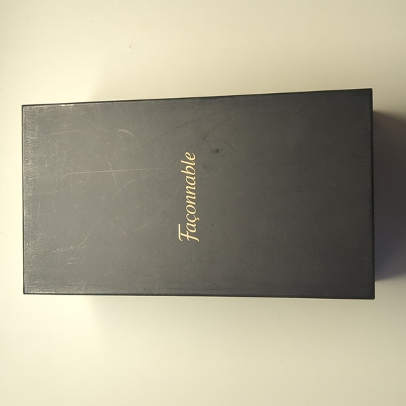 Faconnable black, suede 4inch heels - Picture 7 of 7